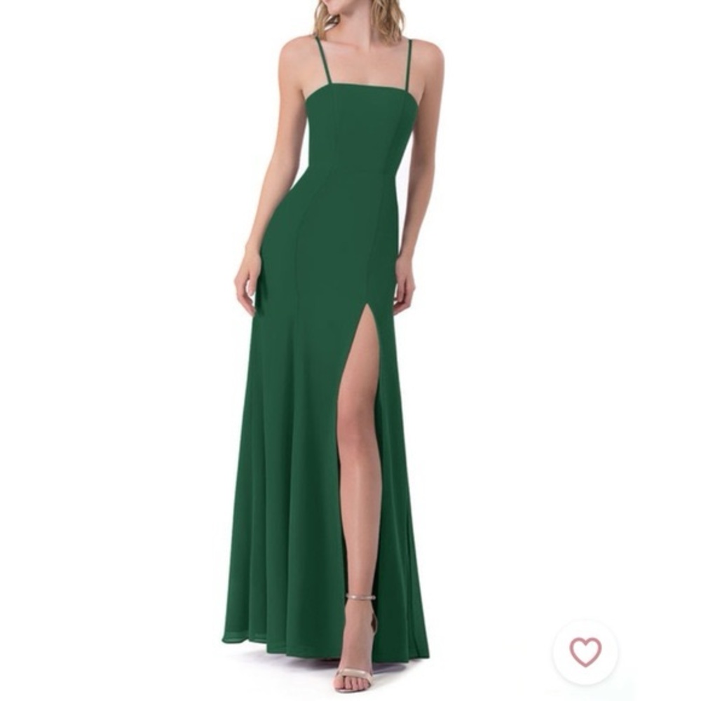 Azazie Cosette Dress Dark Green
